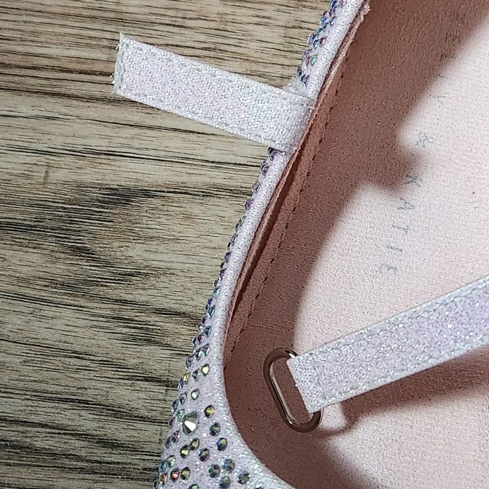 Kelly & Katie Lil Elle Flat -- Girls' Size 12 -- Rhinestones -- Blush Sparkle